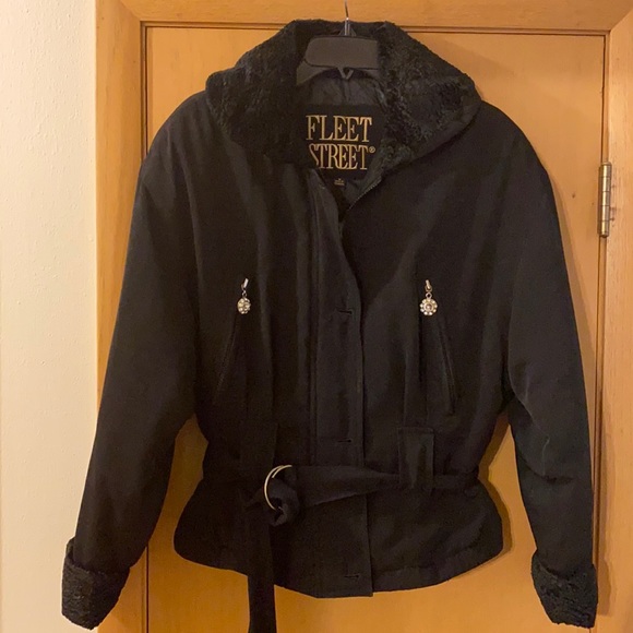 Fleet Street Cuffed Jacket Anorak Black Medium - Picture 1 of 15